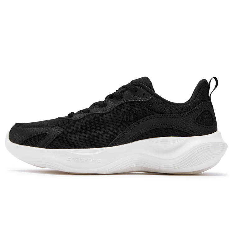 361° Cushioning Breathable Low top Casual Running Shoes Women's Black White
