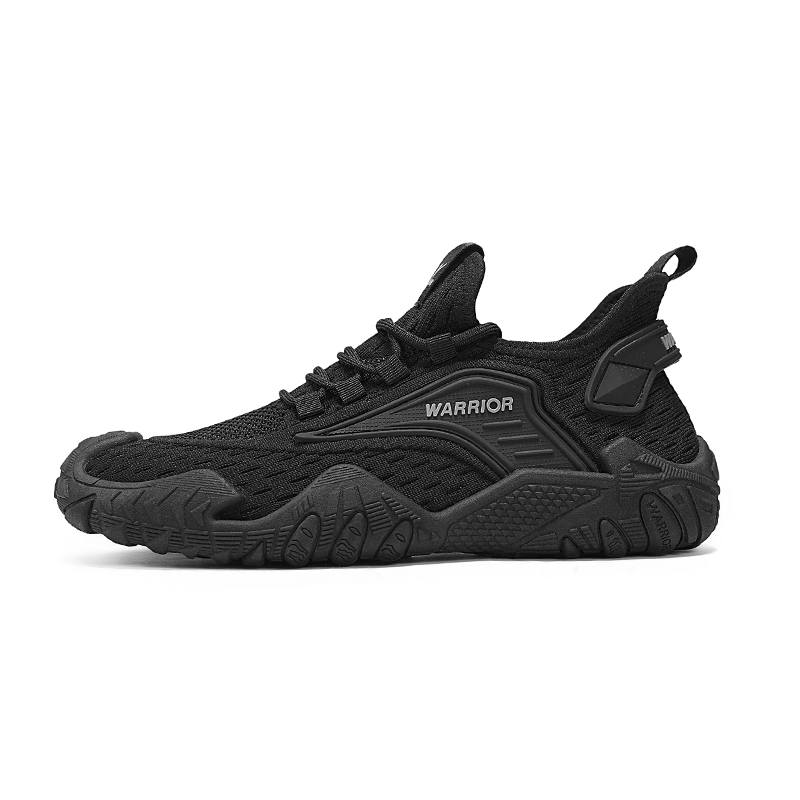 Warrior Cushioning Abrasion Resistant Lightweight High top Running Shoes Men's Black