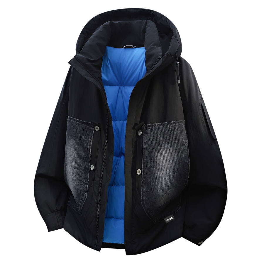 Jeep Jeep Down Jackets Unisex Hooded Thickened Parka Down Jacket