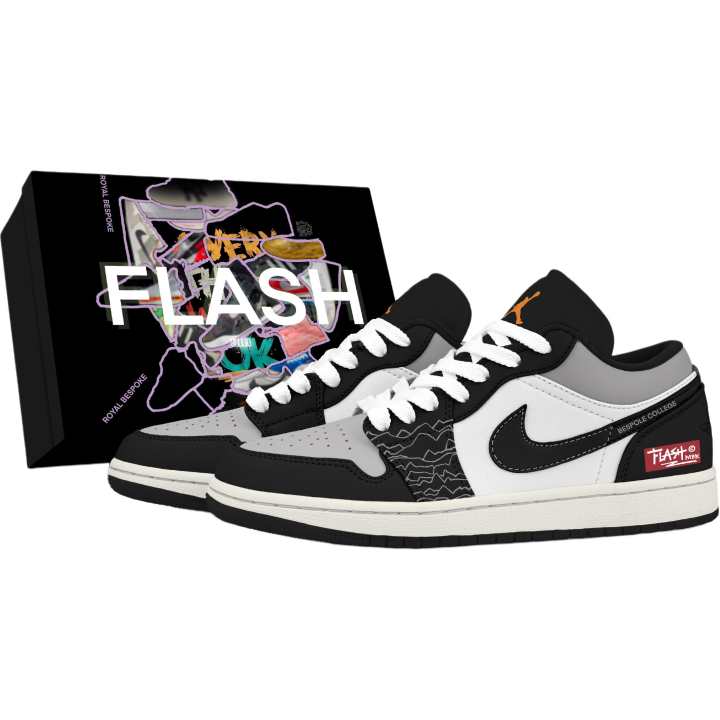 Jordan Jordan Air Jordan 1 Gray Blade, Box Included Leather Slip Resistant Abrasion Resistant Low top