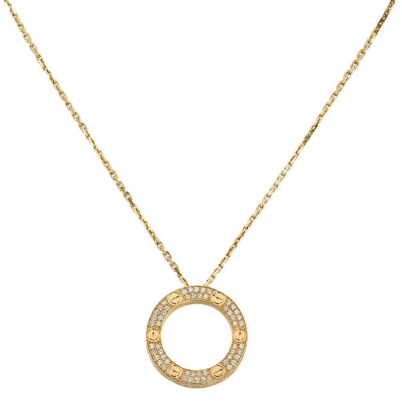 Cartier 18kt Yellow Gold Love Diamond Necklace