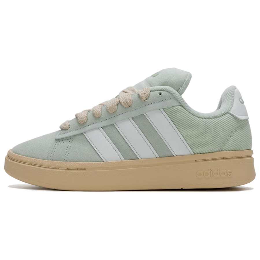 Adidas Adidas GRAND COURT ALPHA 00S Textile, Synthetic Leather, Split Cow Leather Low top Skateboard Shoes Women's Light Green