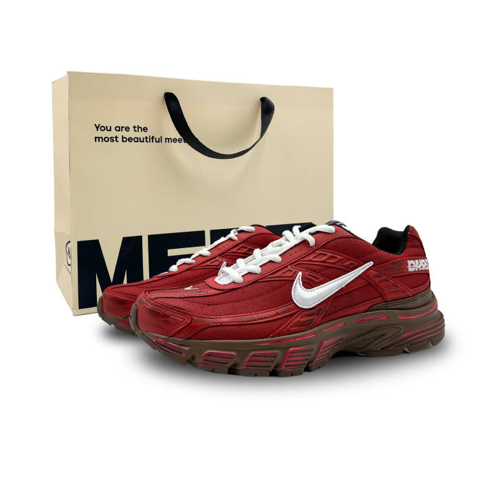 Nike Nike Initiator Cushioning Abrasion Resistant Low top Running Shoes Unisex White Red Brown