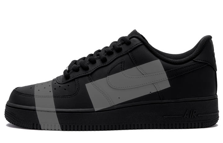Nike Nike Air Force 1 Gray Pixel Abrasion Resistant Low top Skateboard Shoes Unisex Black Gray