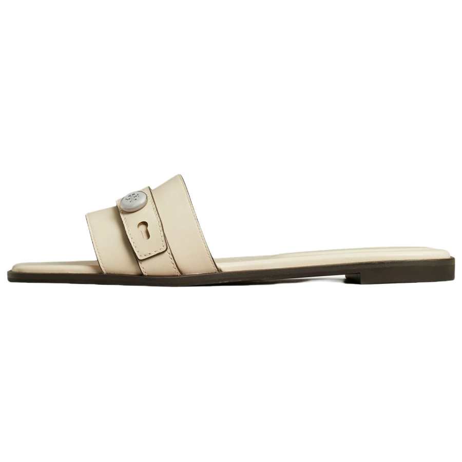 TORY BURCH Romy Slide Slippers Women's Light Frost
