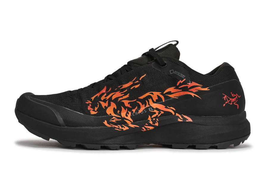 Arcteryx Arc'teryx Aerios FL Abrasion Resistant Low top Running Shoes Men's Black Orange Blue