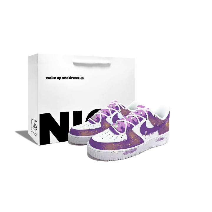 Nike Nike Air Force 1 Skateboard Shoes Unisex Low Top Purple
