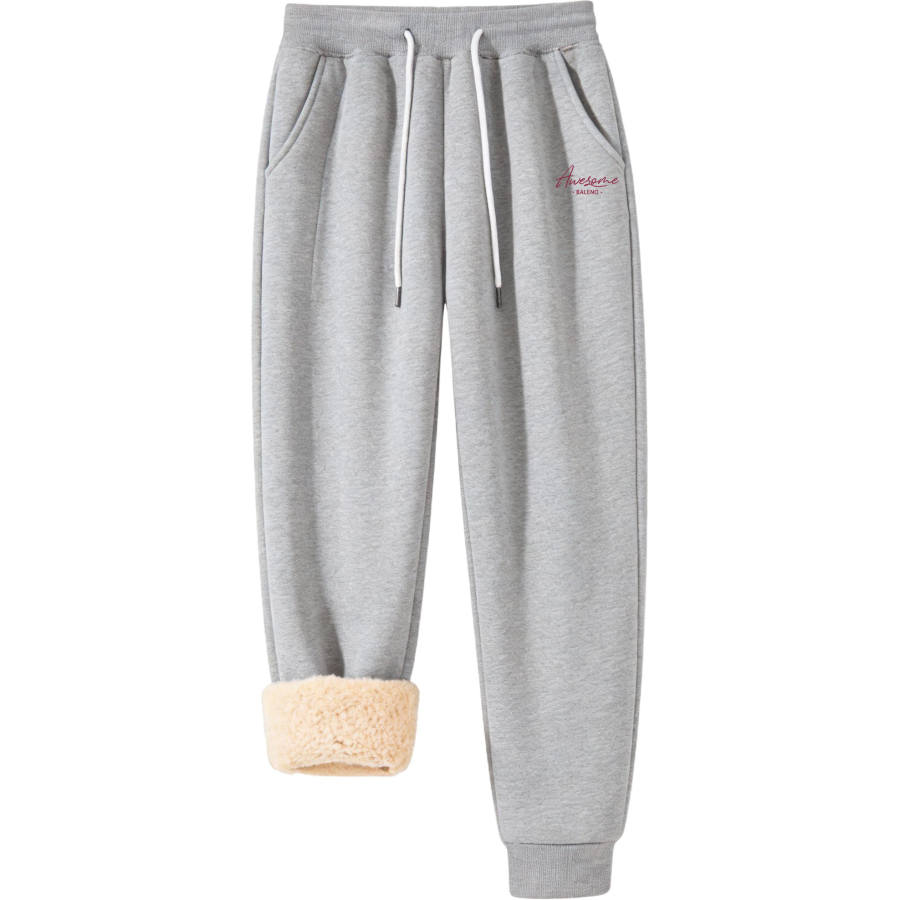 BALENO Casual Pants Women's Thickened And Fleece Lined Heavyweight
