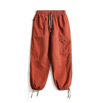 MADEN Cargo Pants Men's Red Brown Moderate