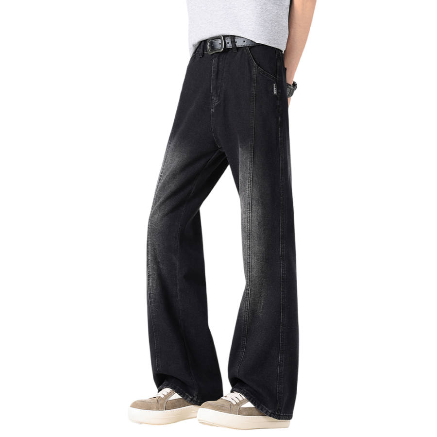 HUANQIU Jeans Unisex Moderate Flared Pants