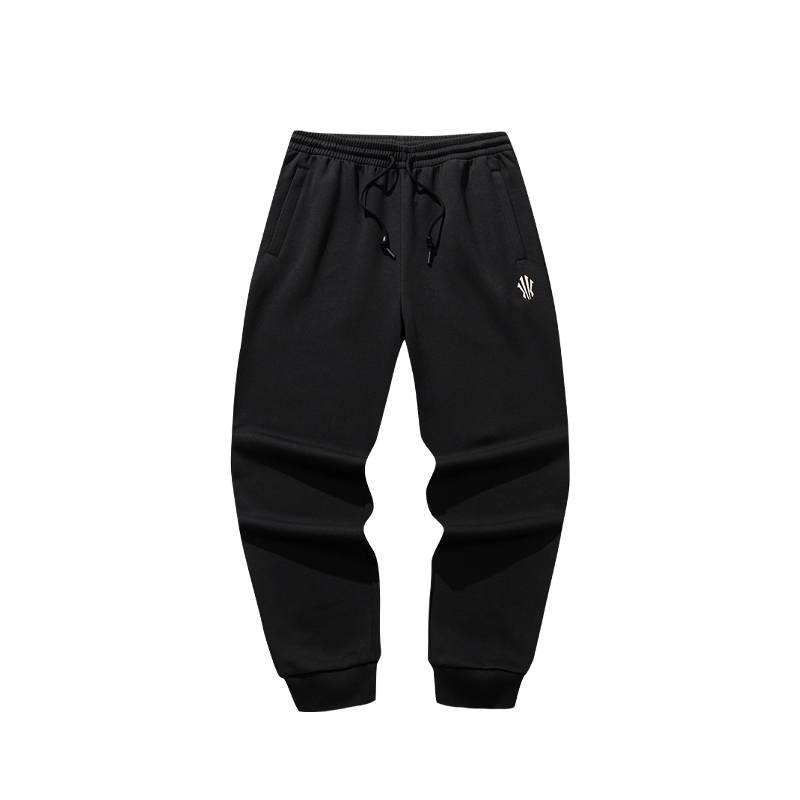 Anta Irving Collection Knitted Fabric Sports Pants Unisex Basic Black