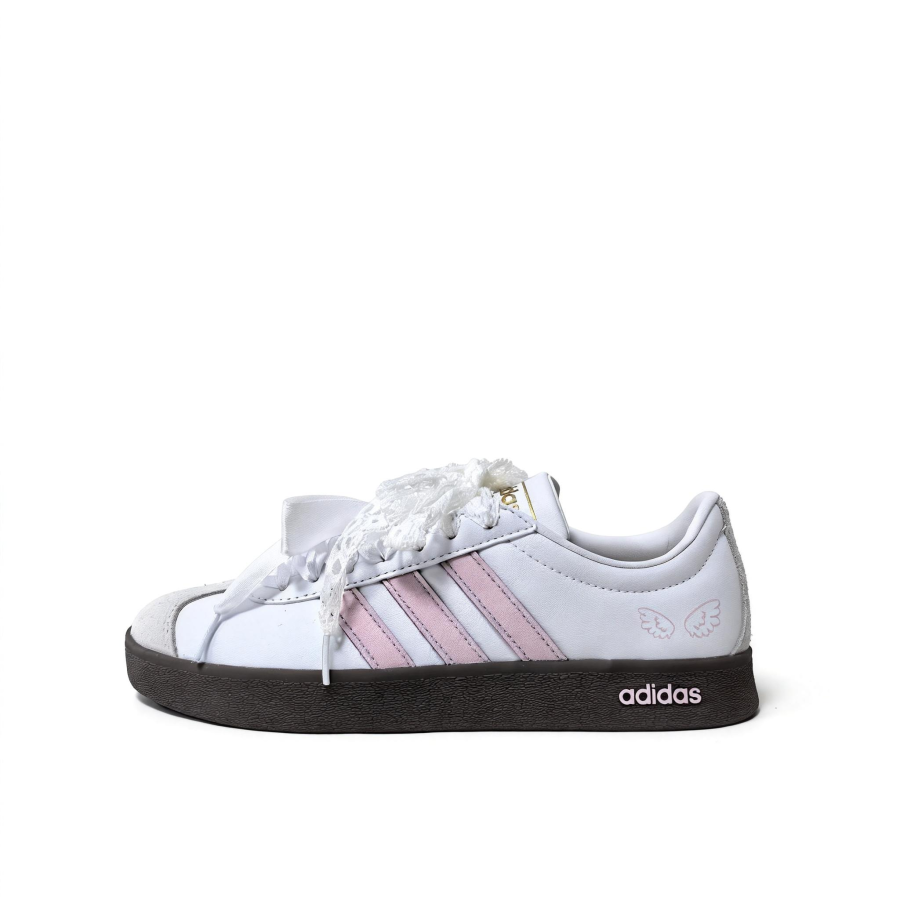 Adidas Adidas Vl Court Classic Unicorn Manufacturing Synthetic Leather Slip Resistant Abrasion Resistant