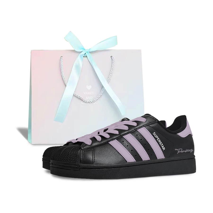 Adidas Adidas Superstar 2 Love Lavender Cushioning, Wear Resistant Low top Skateboard Shoes Taro Purple Women's