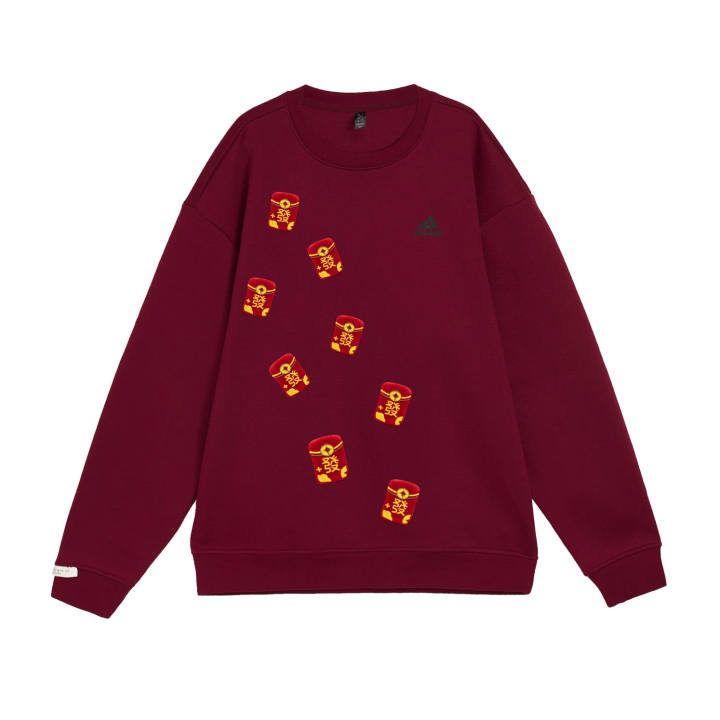 Adidas Adidas Sweatshirts Unisex Red Crew Neck Moderate Regular