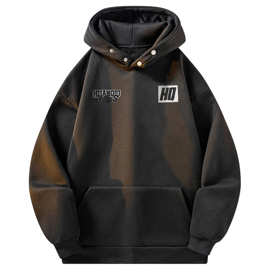 HUANQIU Sweatshirts Unisex Hooded Thickened Regular