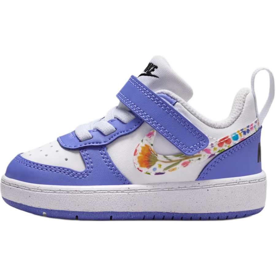 Nike Nike Court Borough Synthetic Leather Comfortable Low top Toddler Shoes White Blue Infant And Toddler