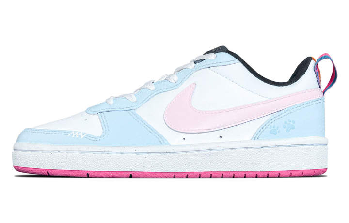 Nike Nike Court Borough Synthetic Leather Abrasion Resistant Lightweight Cushioning Slip Resistant