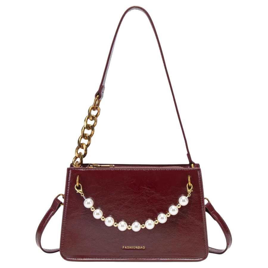 PAYOT Synthetic Leather Shoulder Bag Women's Burgundy