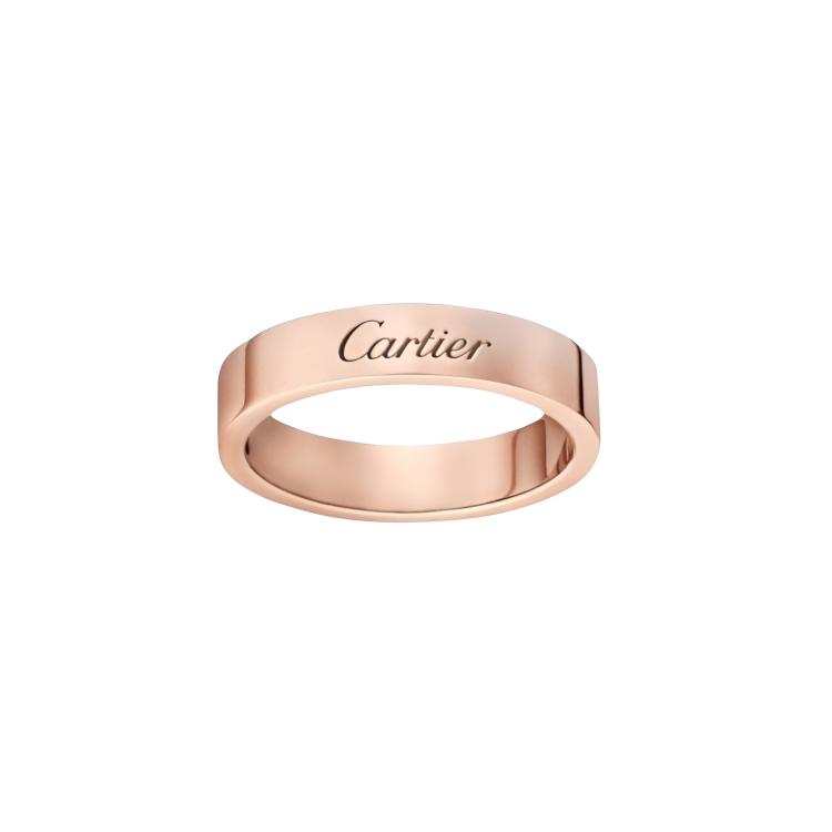 CARTIER C De Cartier Collection 18K Gold Rings Unisex Rose Gold