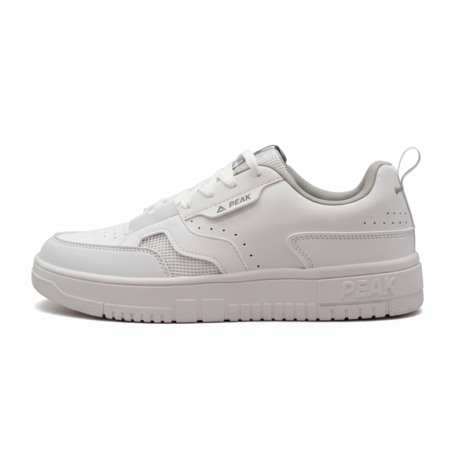 PEAK Classic Heritage Synthetic Leather Low top Skateboard Shoes Men's White