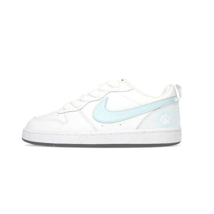 Nike Nike Court Borough Fleece Lined Light Print Synthetic Leather Abrasion Resistant Breathable