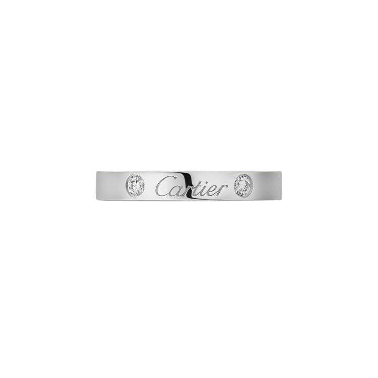CARTIER C DE CARTIER 18K Gold Diamond Rings Unisex