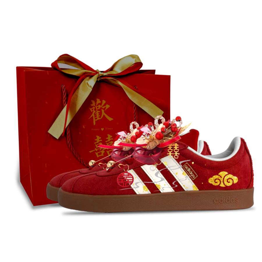 Adidas Adidas Vl Court Classic Lightweight And Breathable Low top Skateboard Shoes Unisex