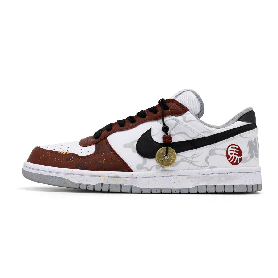 Nike Nike Big Low Red Horse Slip Resistant, Abrasion Resistant, Breathable Low top Skateboard Shoes Men's Black Red