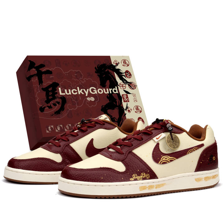 Nike Nike EBERNON Instant Wealth Cushioning Low top Skateboard Shoes Men's Burgundy