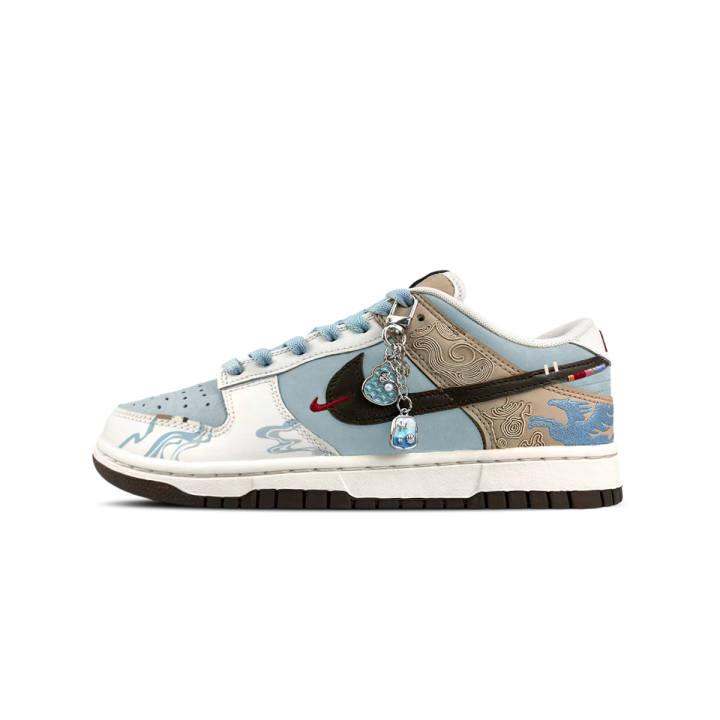 Nike Nike Dunk Low top Skateboard Shoes Men's Blue Brown