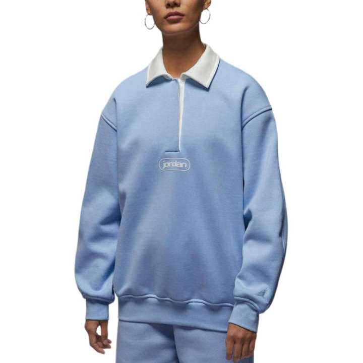 Jordan Jordan Sweatshirts Women's Blue/White Lapel Moderate Regular