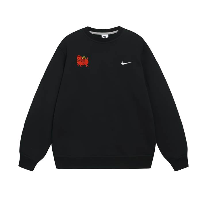 Nike Nike Club Sweatshirts Unisex Black Crew Neck Moderate Regular