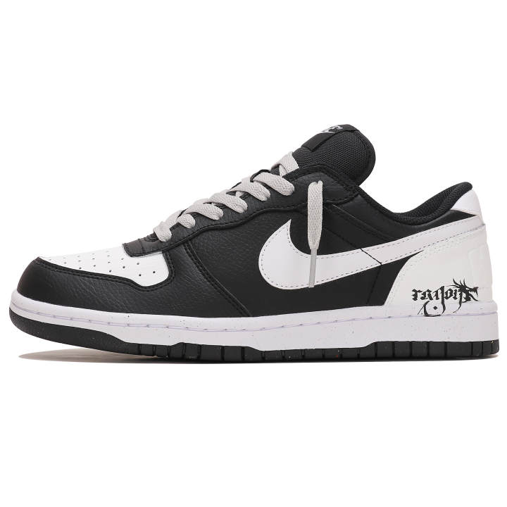 Nike Nike Big Abrasion Resistant Breathable Abrasion Resistant Breathable Low top Skateboard Shoes Men's Black White