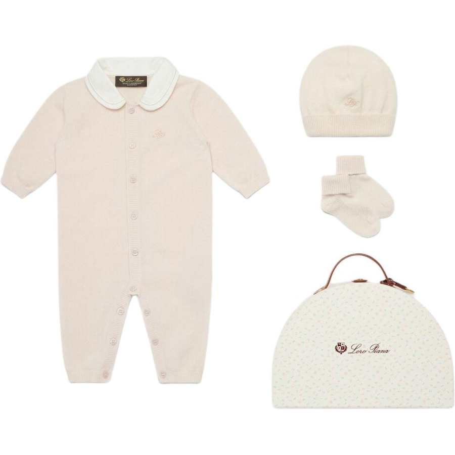 Loro Piana Jumpsuits & Crawlers SS26 Three Piece Set Infant And Toddler