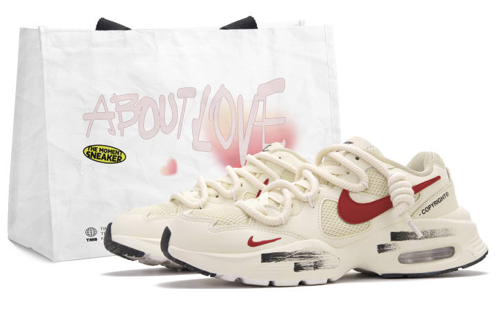 Nike Nike Air Max Fusion Low top Running Shoes Unisex Ecru Red