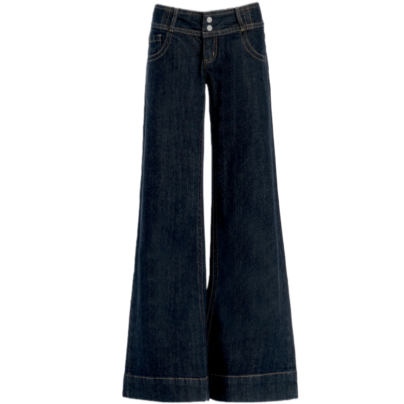 Cotton Gene Jeans Women's Moderate Wide Leg Pants