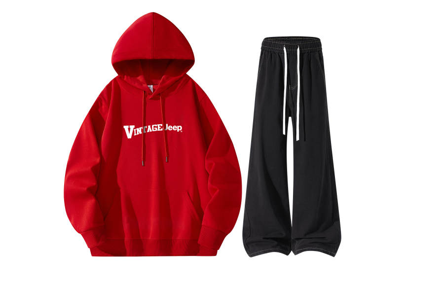 Jeep Casual Sportswear Unisex Hooded Thickened And Fleece Lined