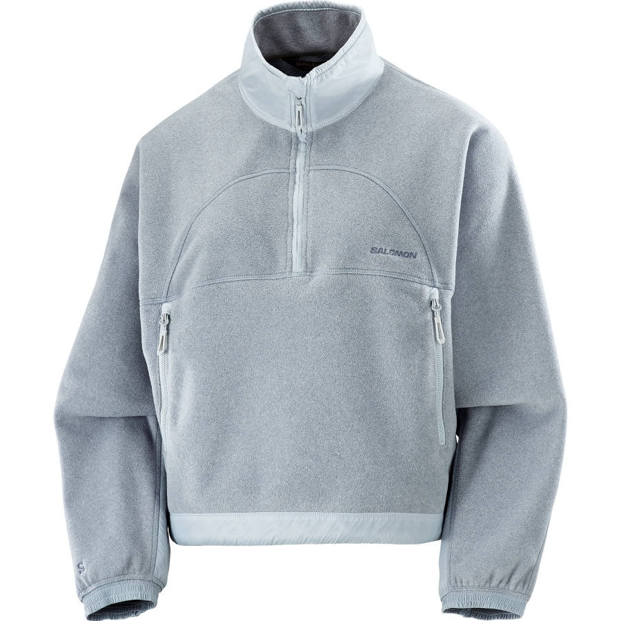 SALOMON Sweatshirts Women's Wind Blue/Pearl Blue Stand Collar Moderate