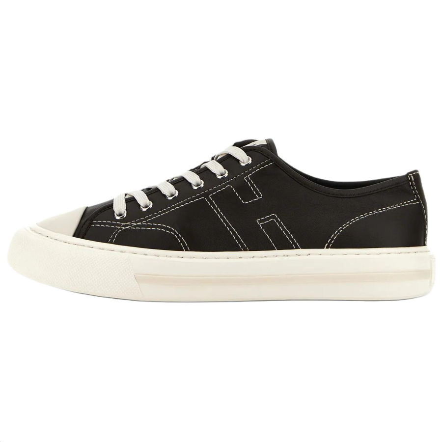 HOGAN Rebel Leather Low top Skateboard Shoes Men's Brown