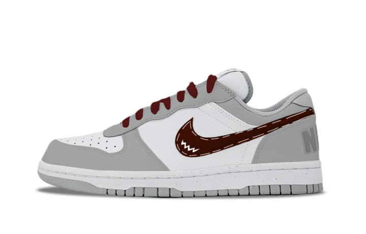 Nike Nike Big Gray Rock Leather Abrasion Resistant Breathable Low top Skateboard Shoes Men's Gray