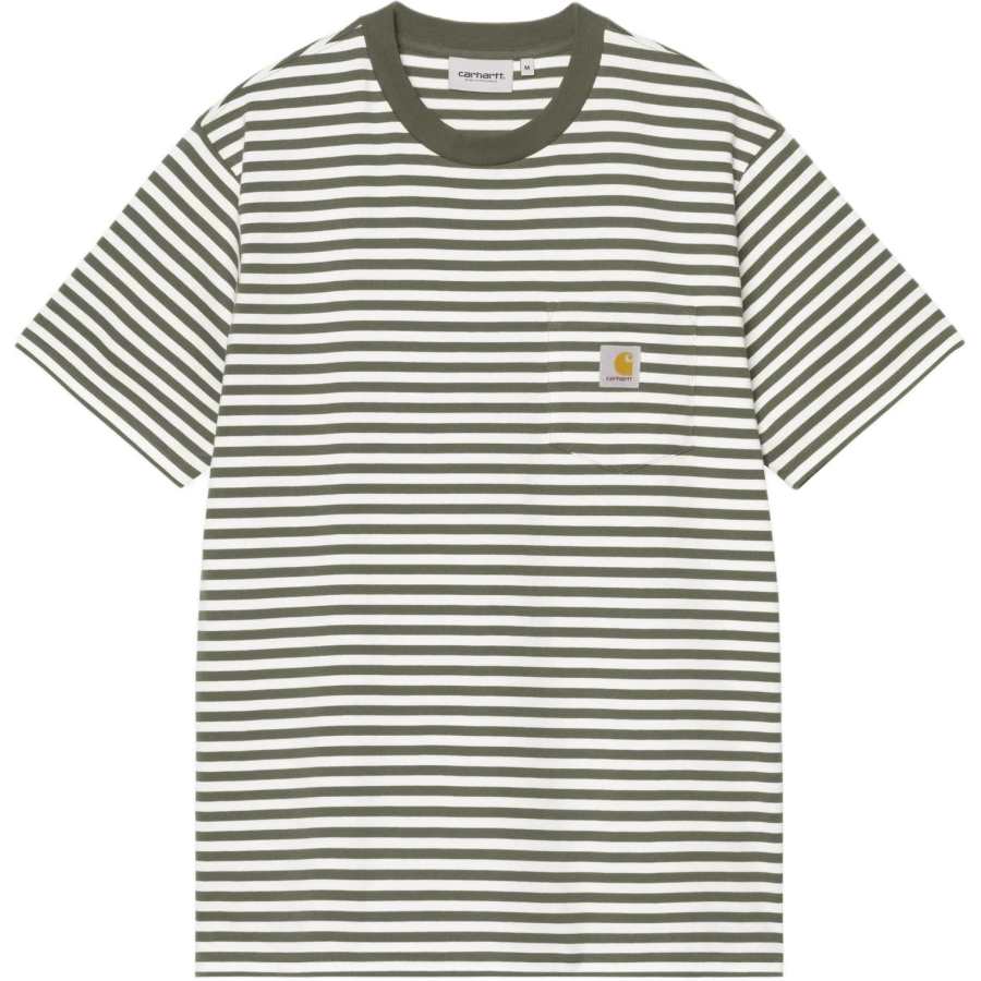 Carhartt Wip Ezra logo striped pocket T-shirt