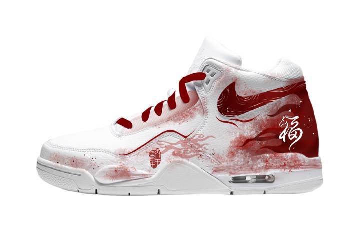 Nike Nike Flight Legacy Red Charm Fu Horse Coverage Height Increasing Support Abrasion Resistant High top