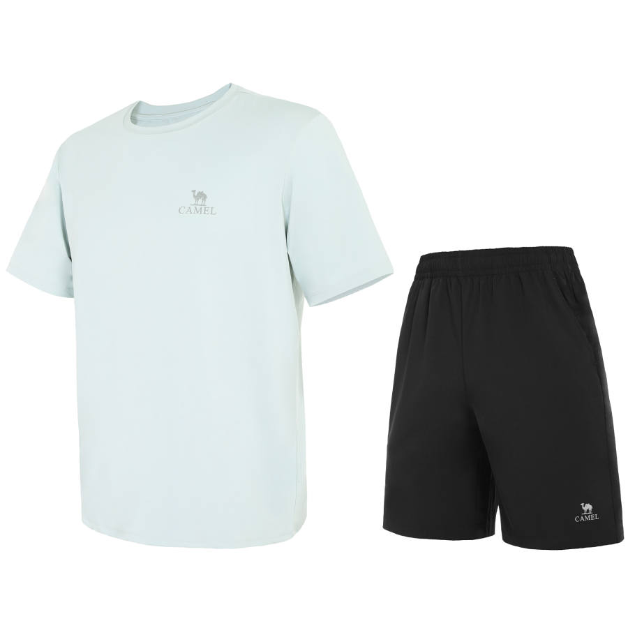 CAMEL CAMEL Fitness Sets Men's Crew Neck Moderate