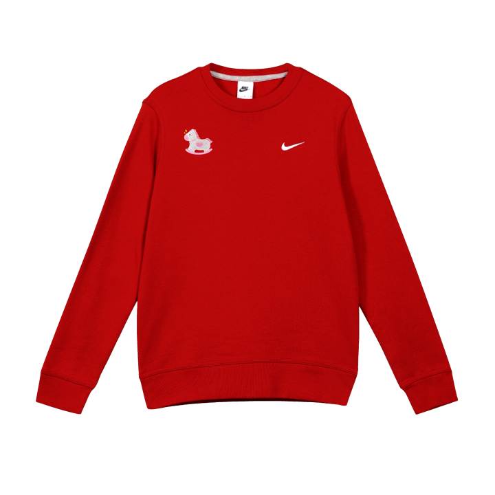 Nike Nike Sweatshirts Men's Red Crew Neck Moderate Regular