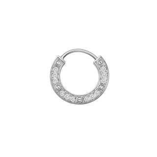 CARTIER LOVE 18K Gold Diamond Earrings Unisex White Gold