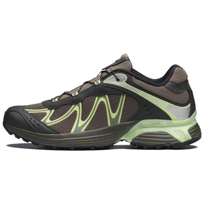 SALOMON XT WHISPER Running Shoes Unisex Brown Black Neon Green