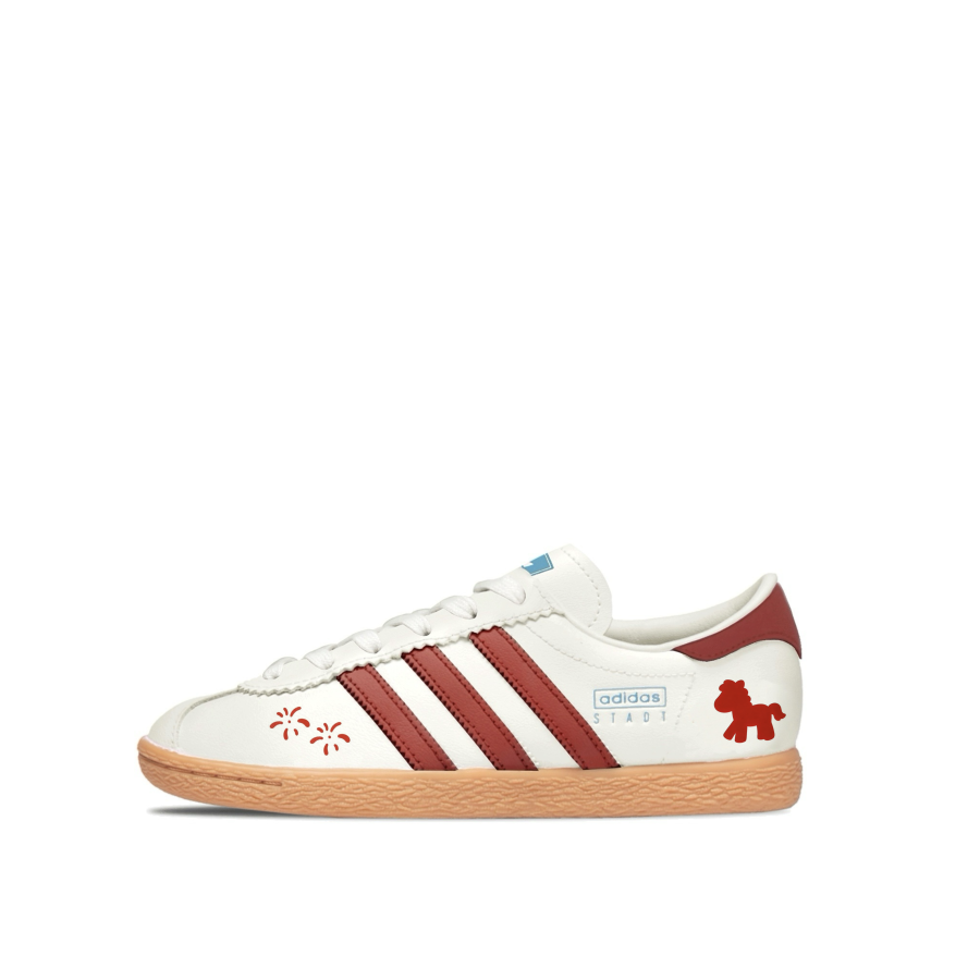 Adidas Originals Stadt Abrasion Resistant, Lightweight, And Breathable German Army Trainers Unisex White Red