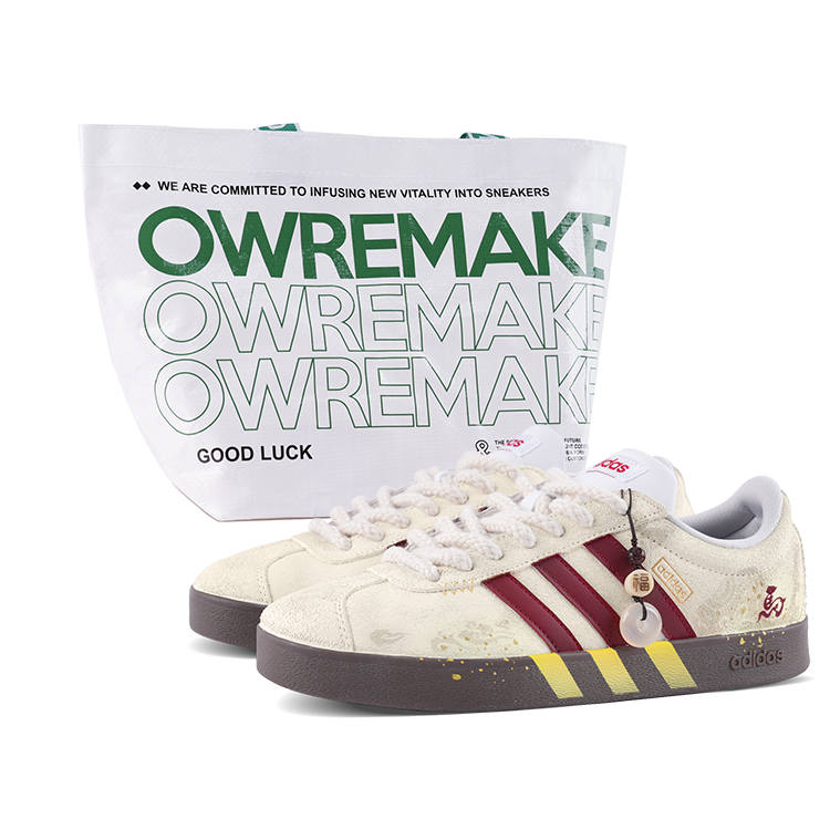 Adidas Adidas VL COURT 2.0 Low top Skateboard Shoes Unisex Beige Red