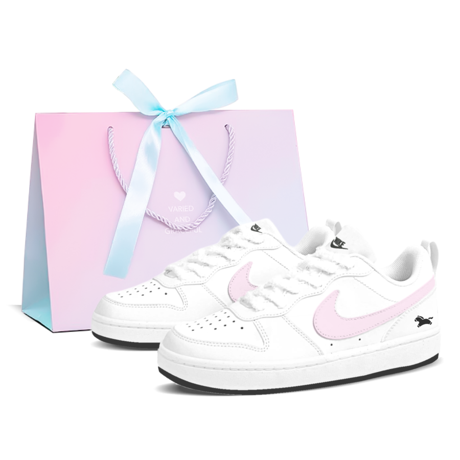 Nike Nike Court Borough Pink Pony Low top Skateboard Shoes Women's White Pink