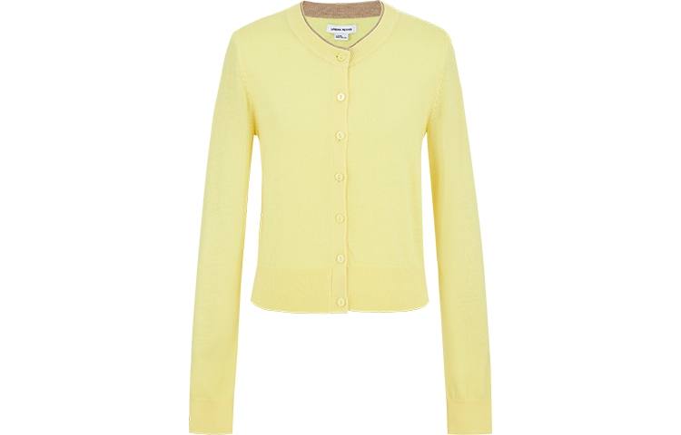 URBAN REVIVO Sweaters Women's Light Yellow Crew Neck Moderate Other